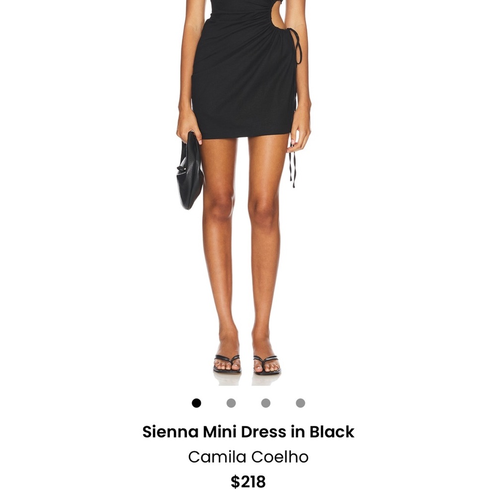 Camila Cohelo dress in tan linen - sienna mini dress